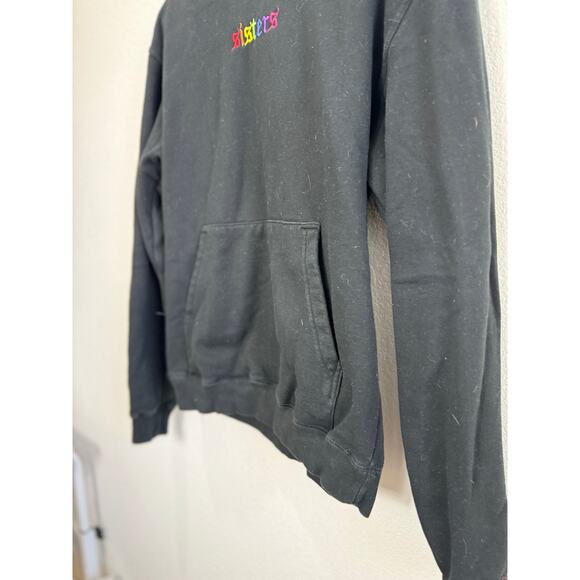 Women's Black Sisters Embroidered Sweatshirt Hoodie Medium - Picture 6 of 10